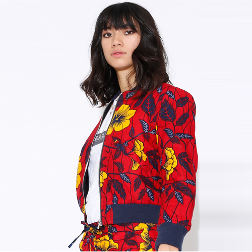 ATELIER BEAUREPAIRE Bombers unisex hibiscus rouge