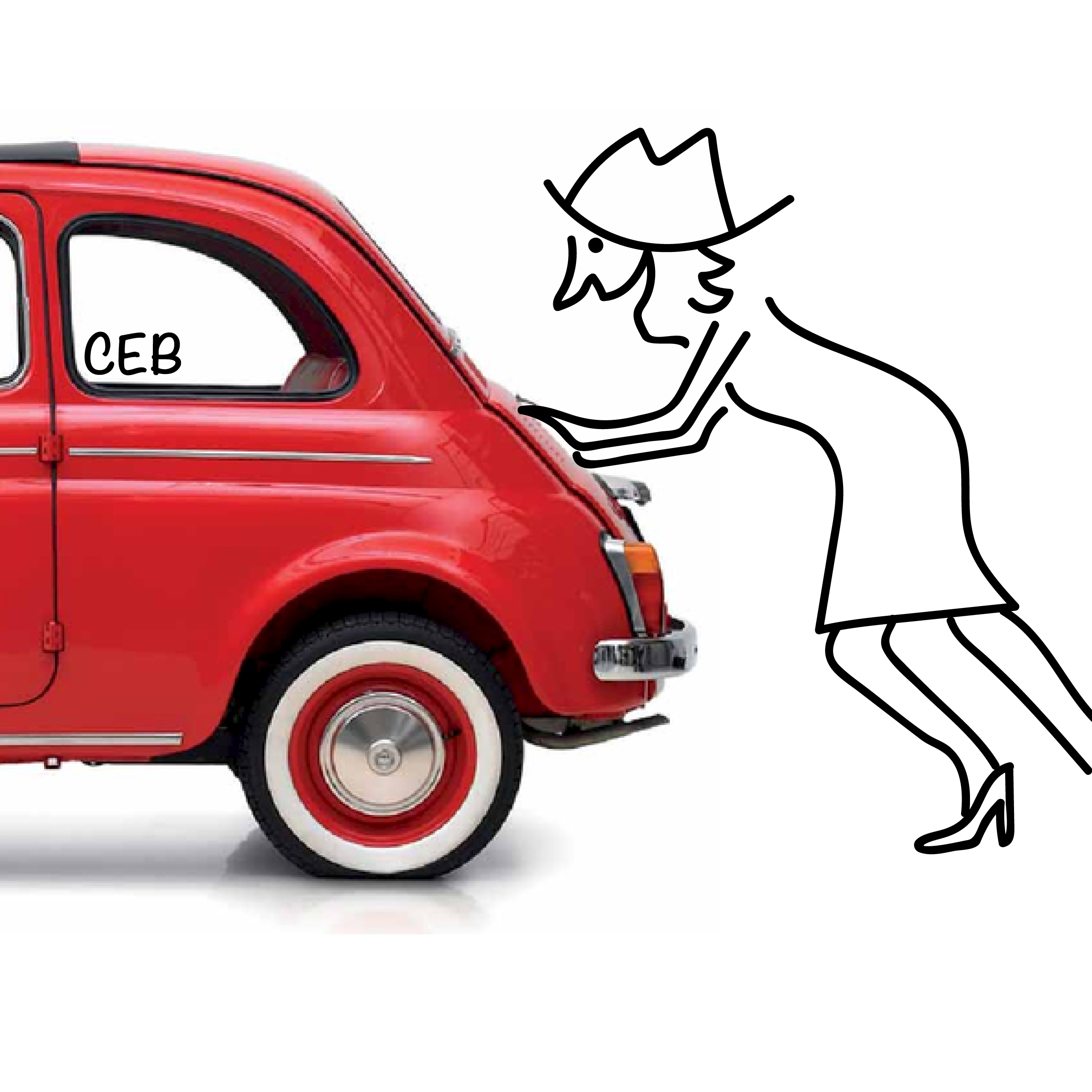 fiat 500 en panne CEB design