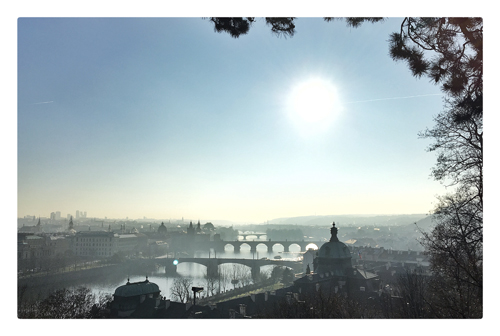 pont charles prague vue Vltava